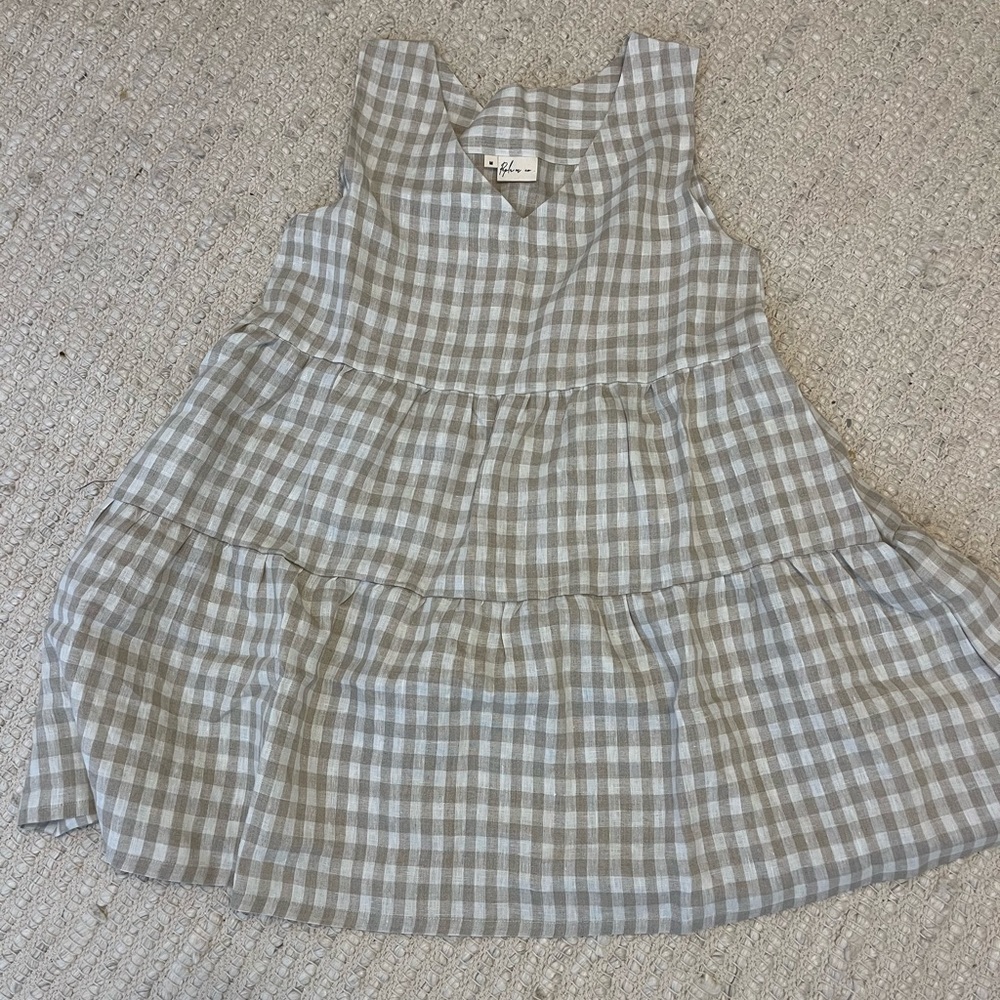 Peplum Co 100% linen Peplum Dress